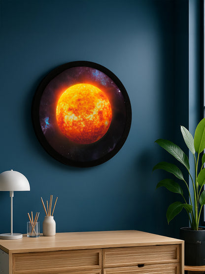 SunAura Round  MDF Wall Light Décor