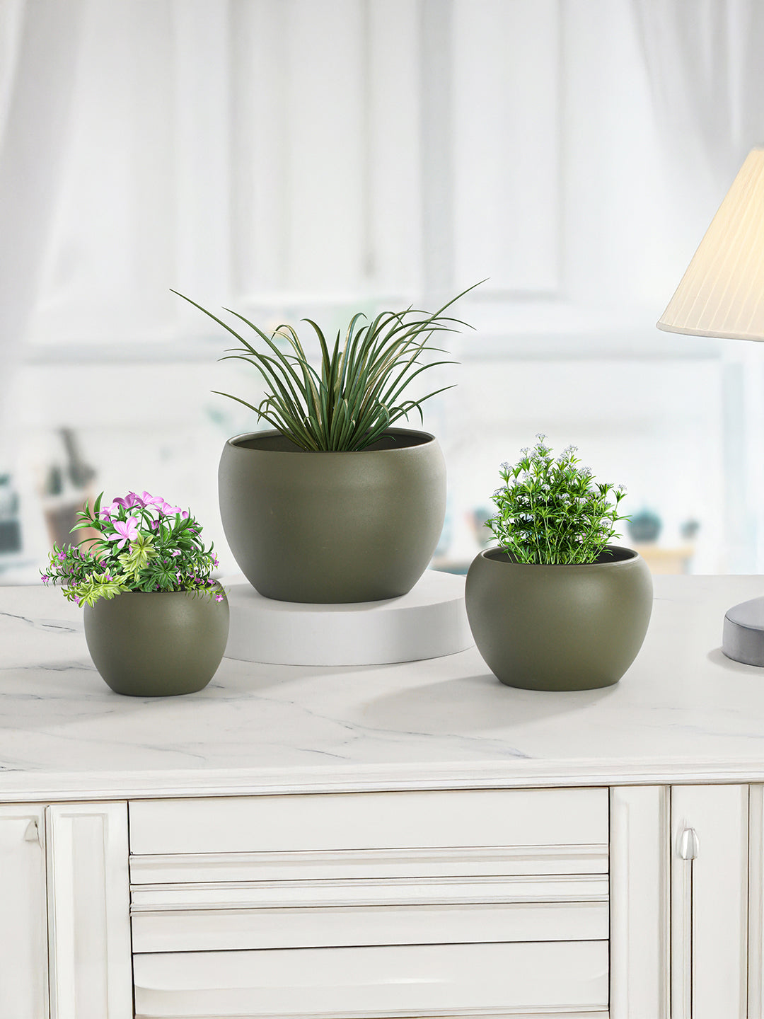 Ivera Dune Planter (Green) - Set Of Three
