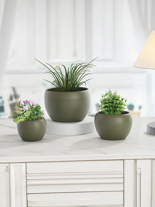 Ivera Dune Planter (Green) - Set Of Three