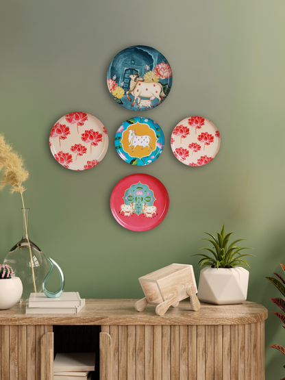 Pastel Pichwai Iron Wall Art