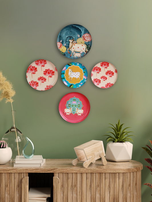 Pastel Pichwai Iron Wall Art