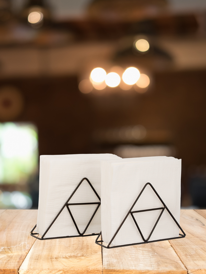 Trio Trail Napkin Holder (Black) - Set Of Two