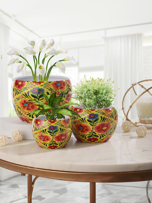 Adni Ethnic Handcrafted Planter - Set Of Three