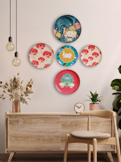 Pastel Pichwai Iron Wall Art