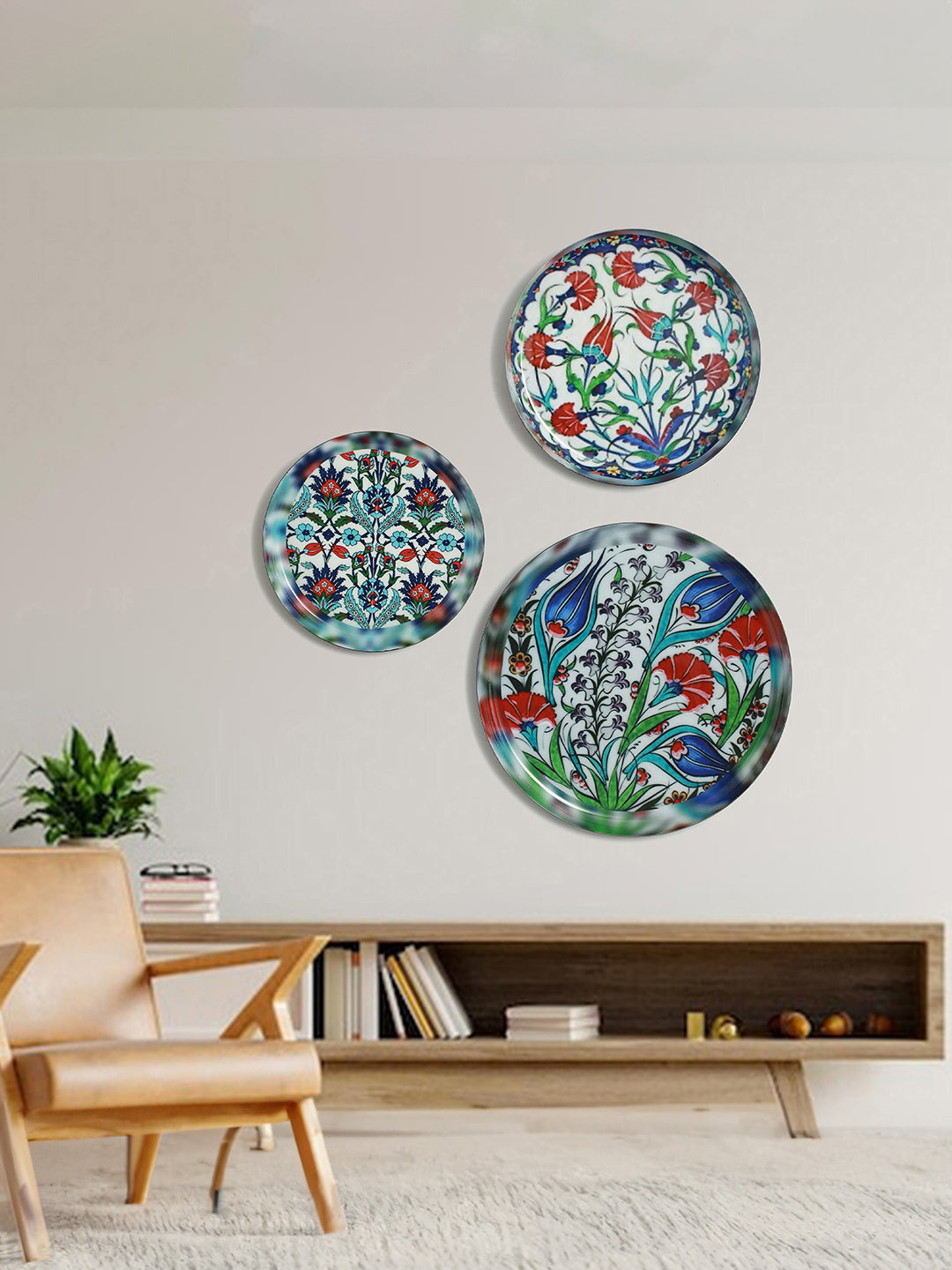 Indigo Tulip Wall Plates