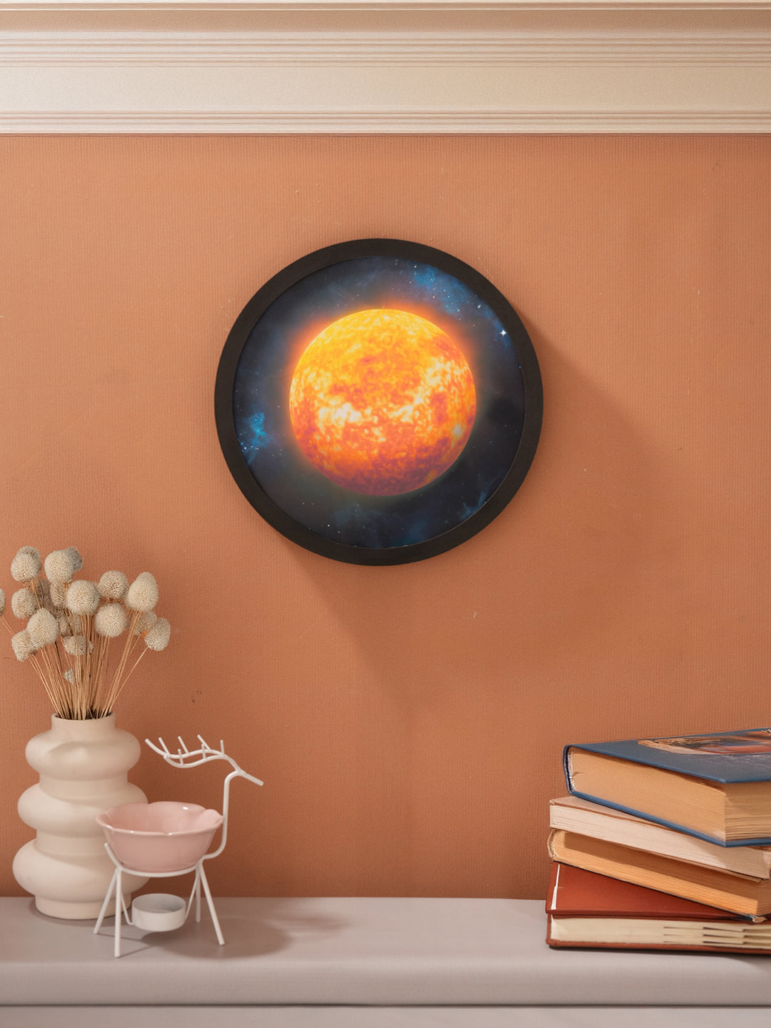 SunAura Round  MDF Wall Light Décor