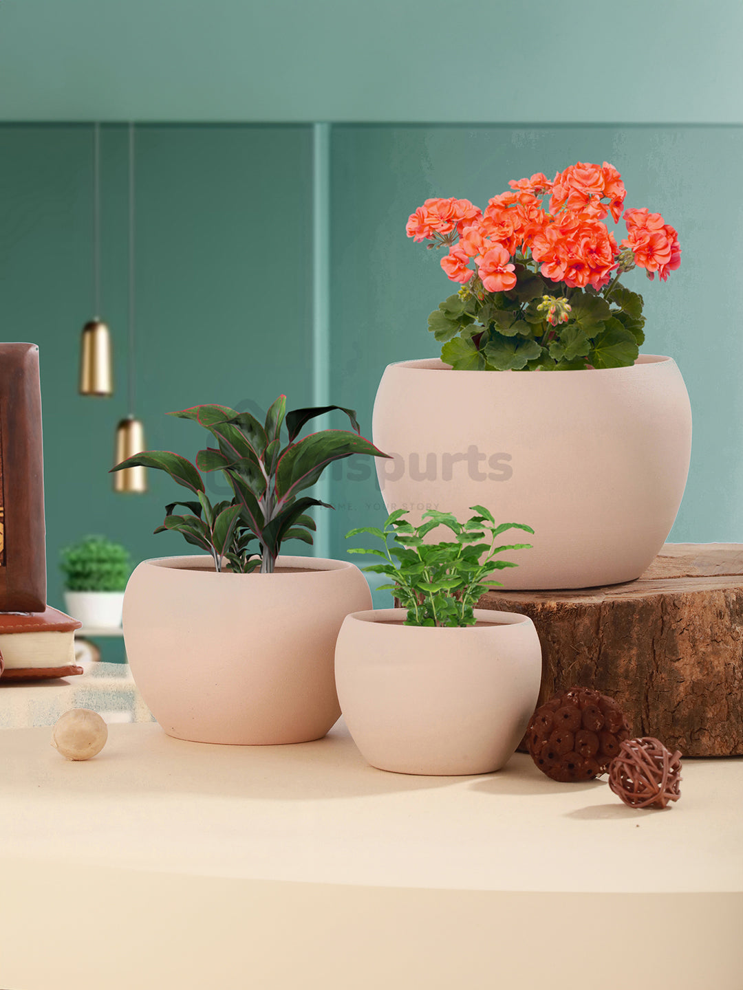 Ivera Dune Planter (Cream) - Set Of Three