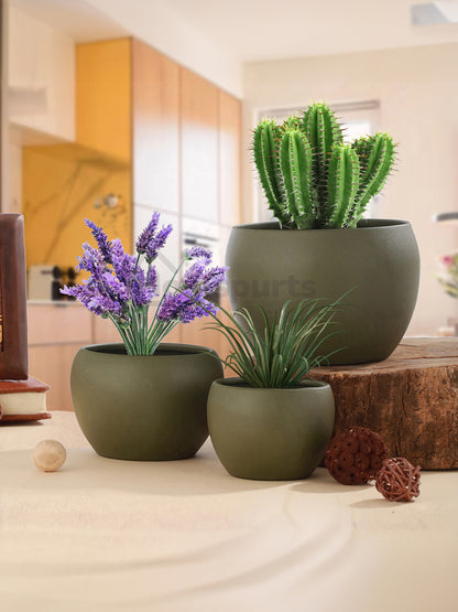 Ivera Dune Planter (Green) - Set Of Three