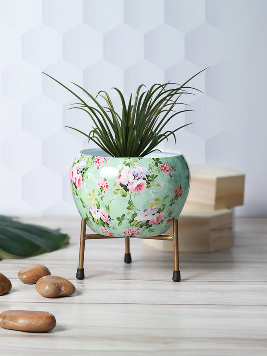 Aglo Bloom Handcrafted Planter With Stand