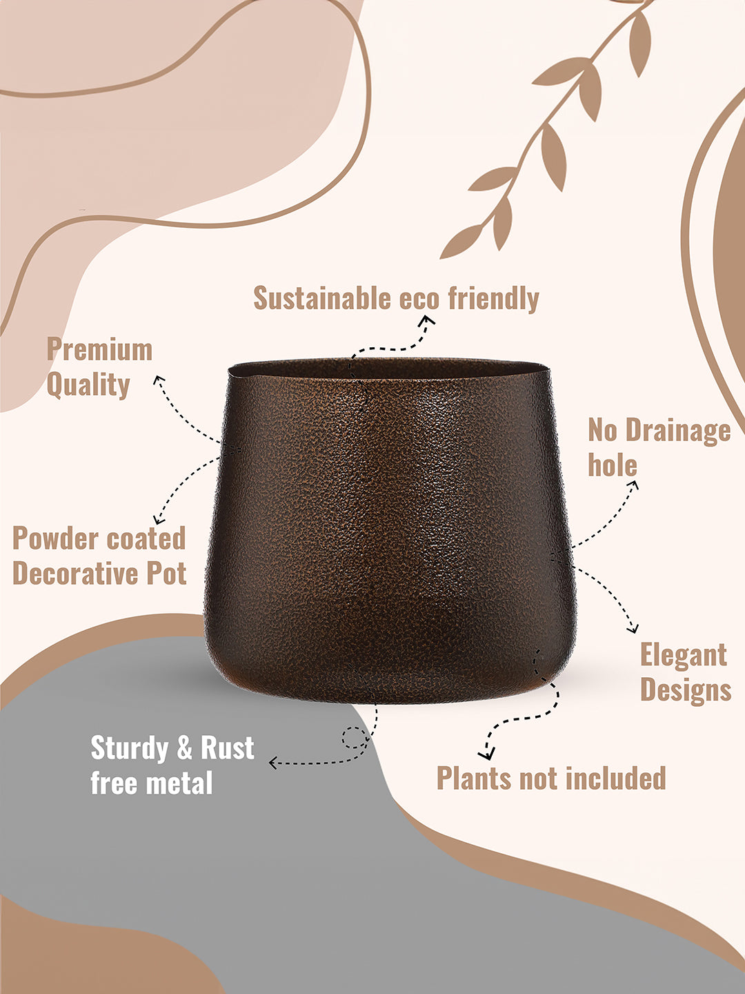 Nita Handcrafted Planter - Silver