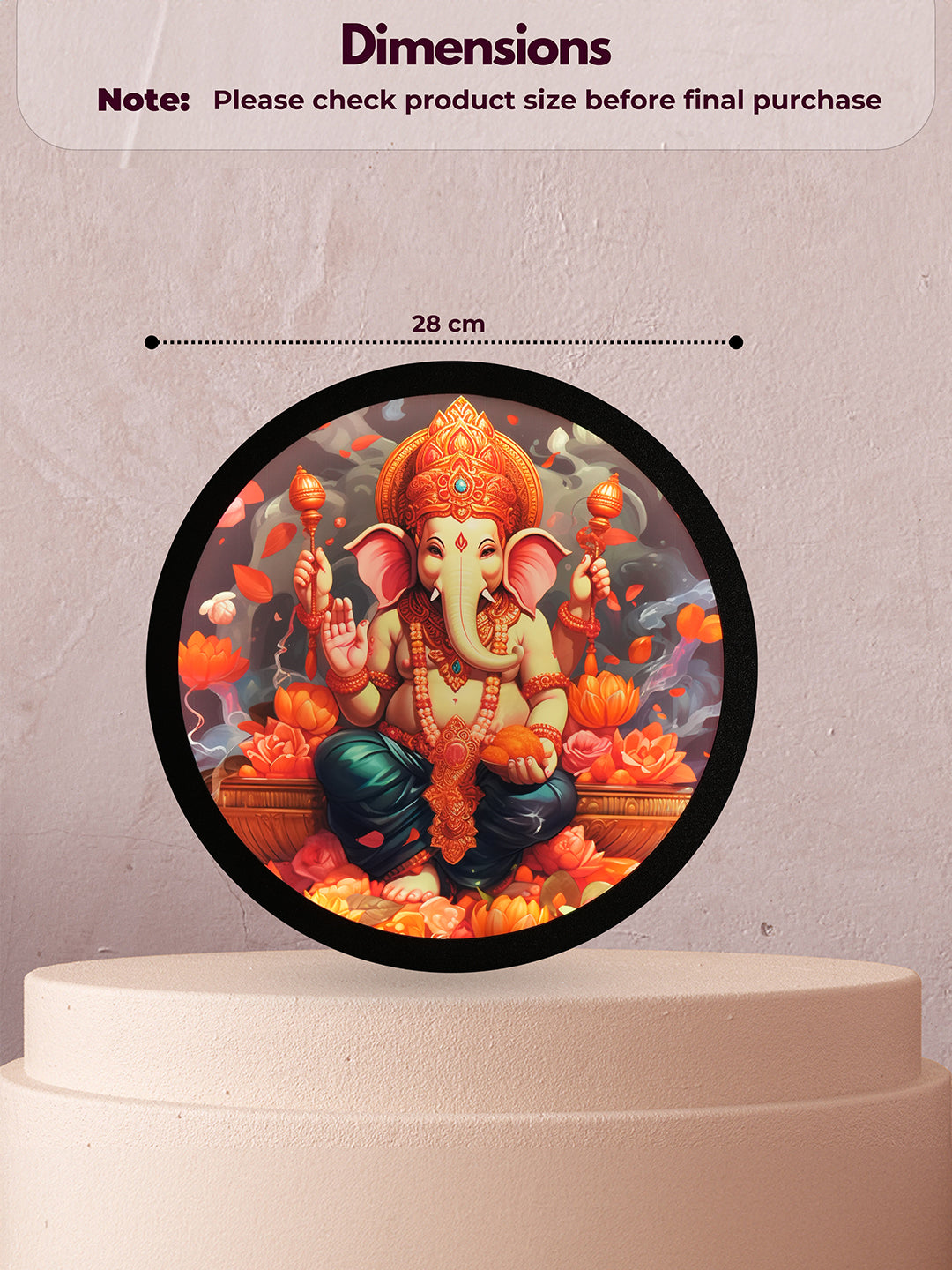 Ganpati Radiance MDF  Wall Light Décor
