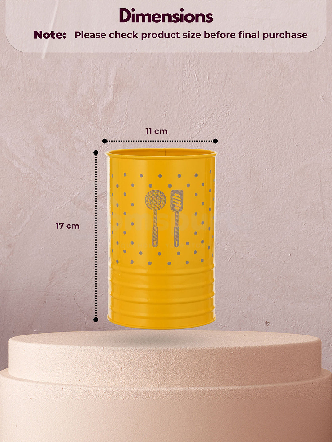 Stack Spot Cutlery Stand - Yellow