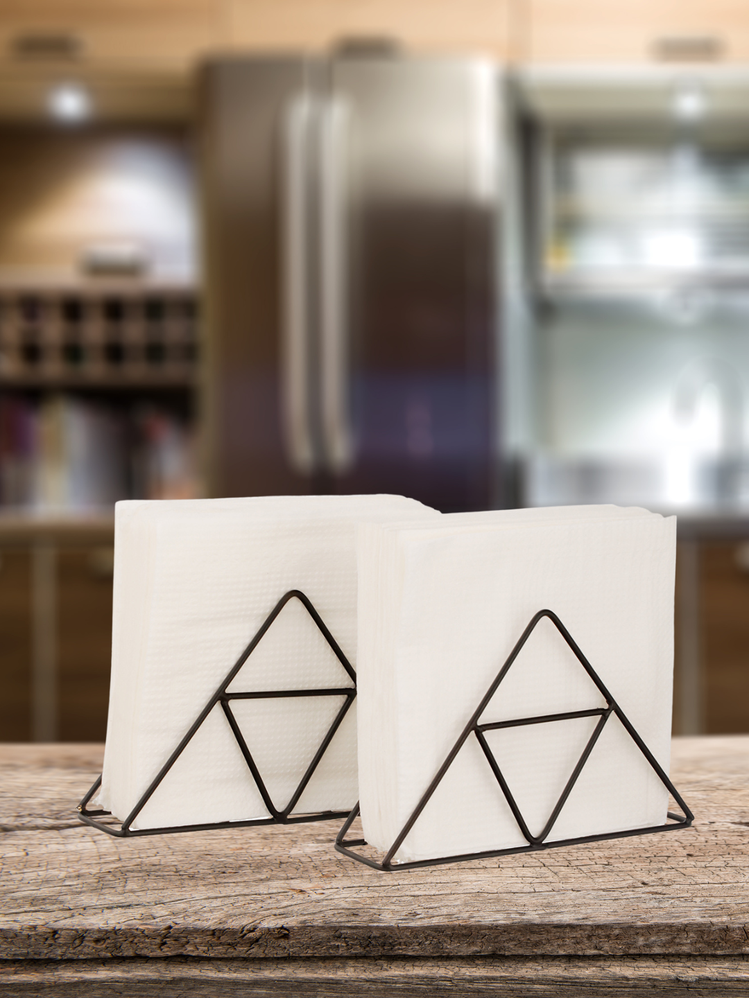 Trio Trail Napkin Holder (Black) - Set Of Two