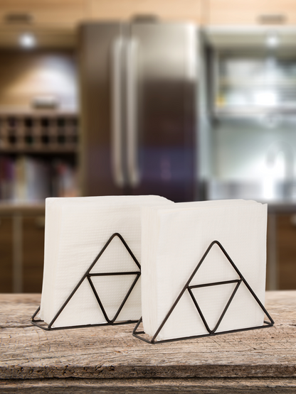 Trio Trail Napkin Holder (Black) - Set Of Two