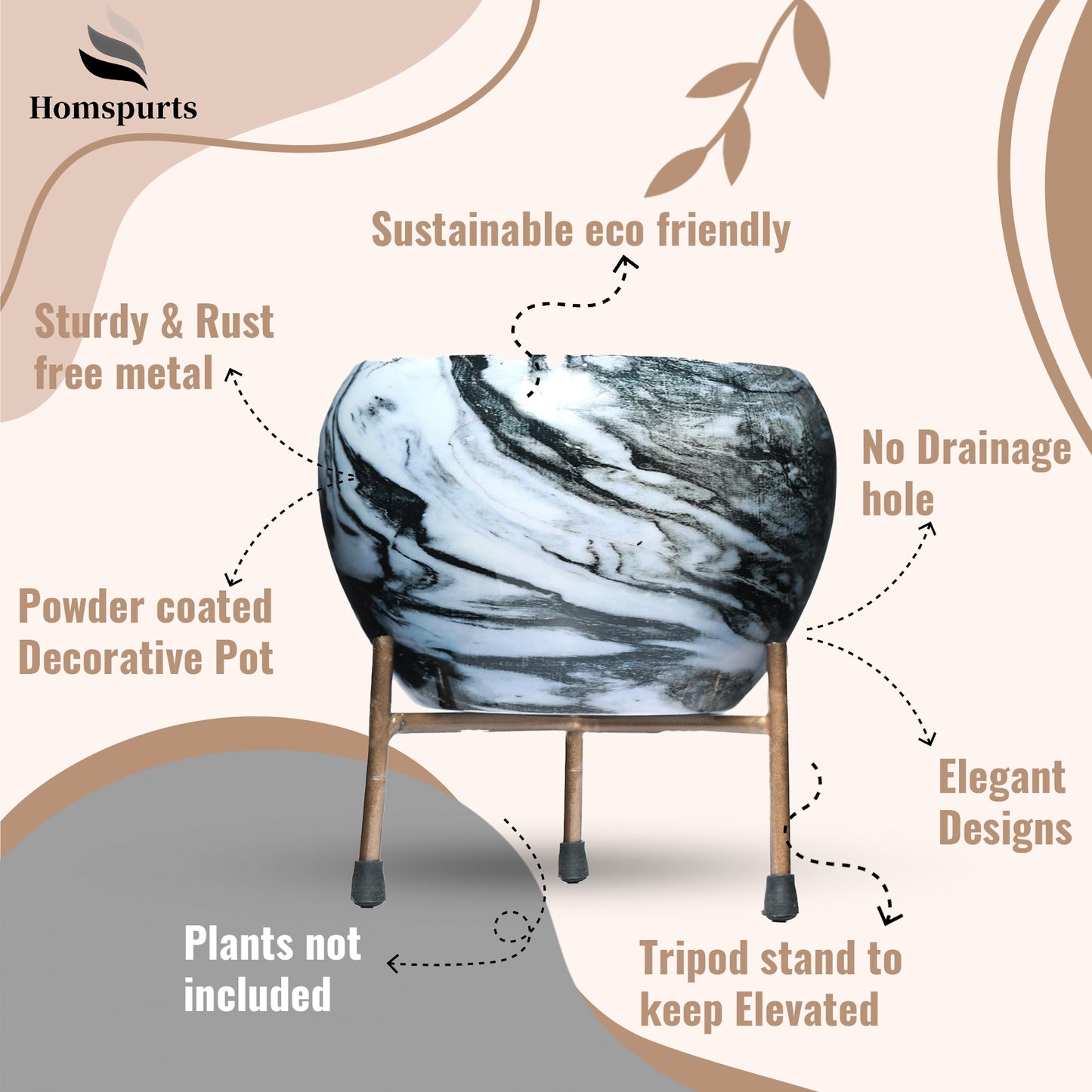 Aniya Handcrafted Planter With Stand