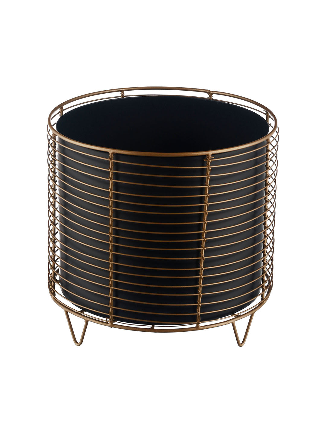 Luxurious Golden Net Black Planter