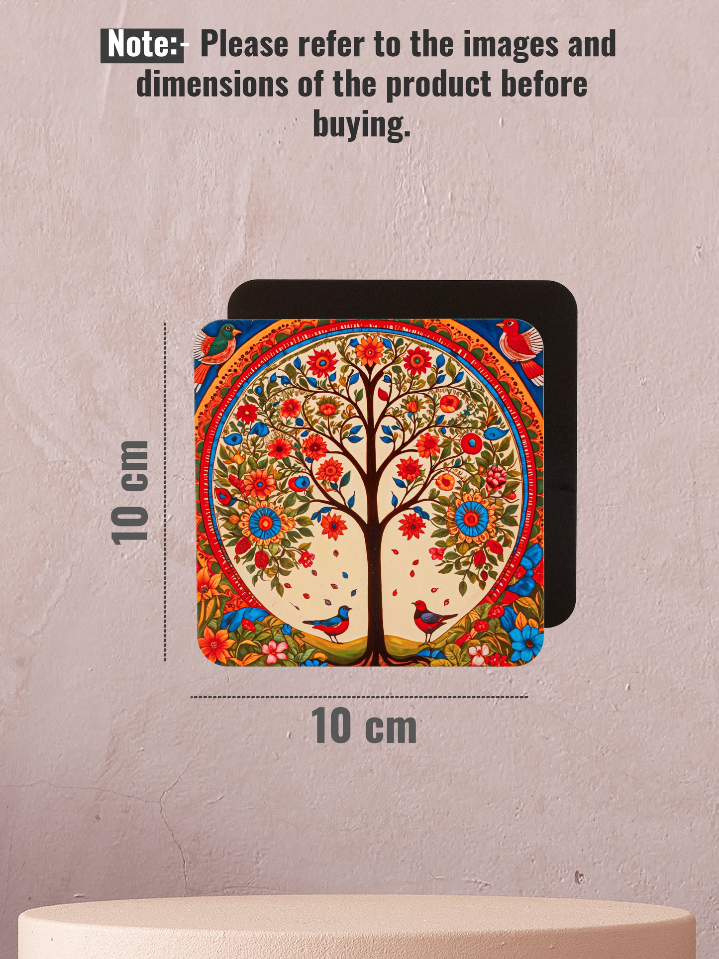 The beauty of nature-Set Of 6 Wooden Coaster