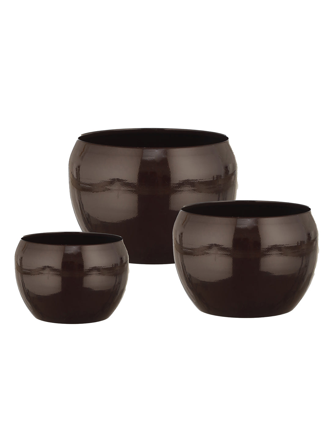 Ivera Dune Planter (Brown) - Set Of Three