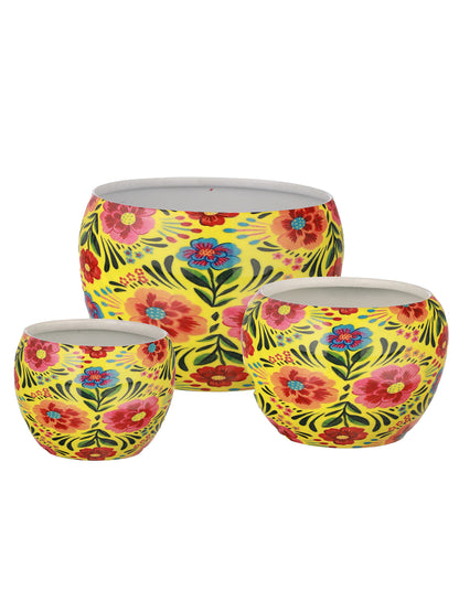 Adni Ethnic Handcrafted Planter - Set Of Three