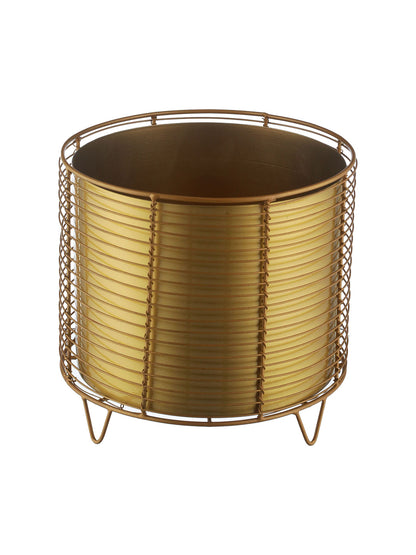Luxurious  Black Net Golden  Planter