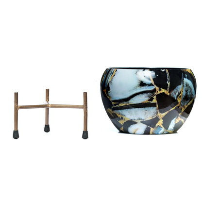 Enila Ethnic Handcrafted Planter With Stand