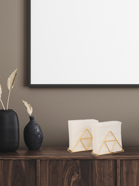 Trio Trail Napkin Holder (Gold) - Set Of Two