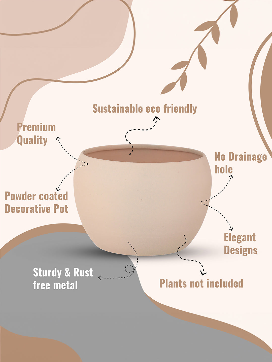 Ivera Dune Planter (Cream) - Set Of Three