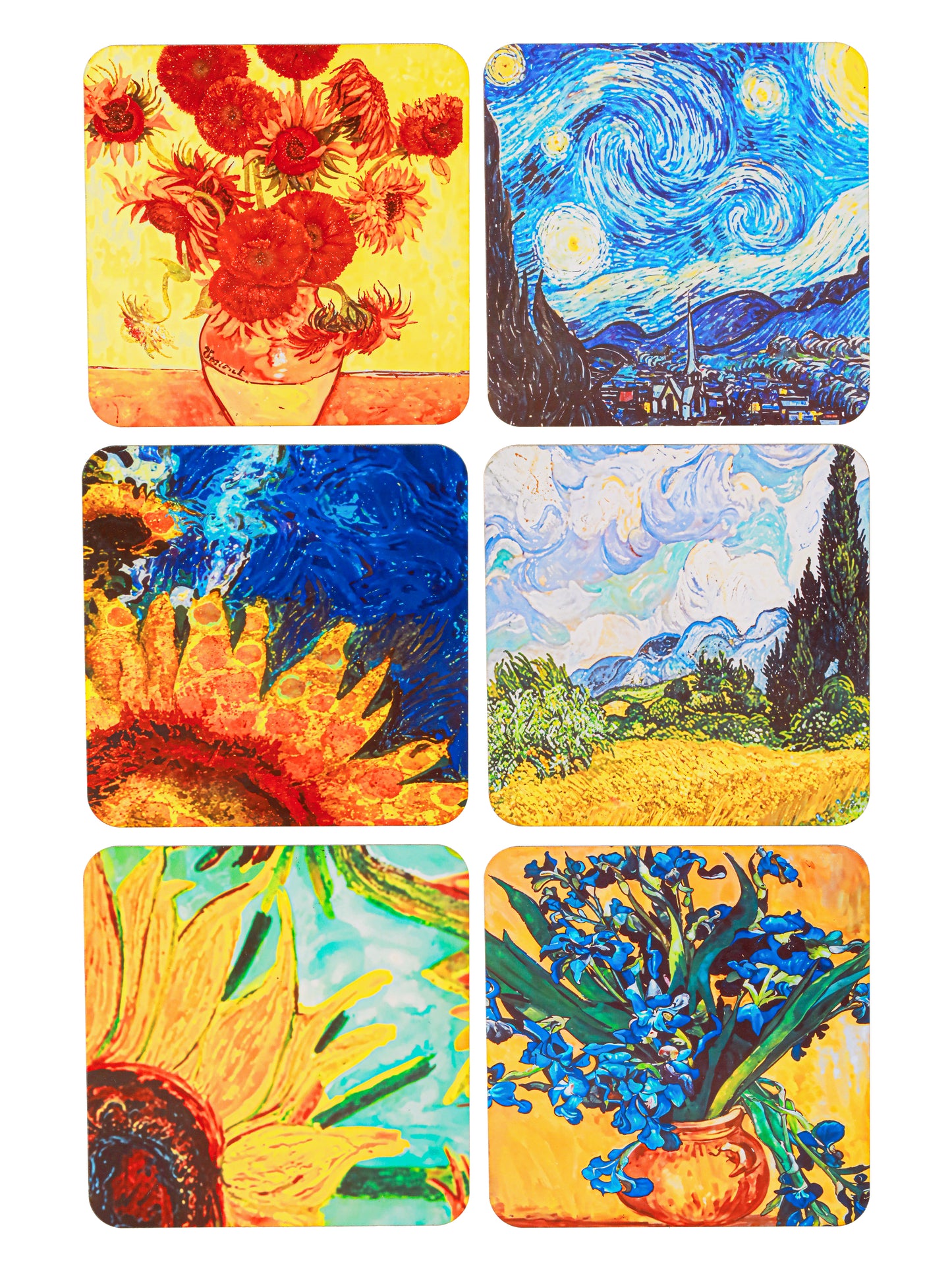 Vangogh Art-Set Of 6 Wooden Coaster