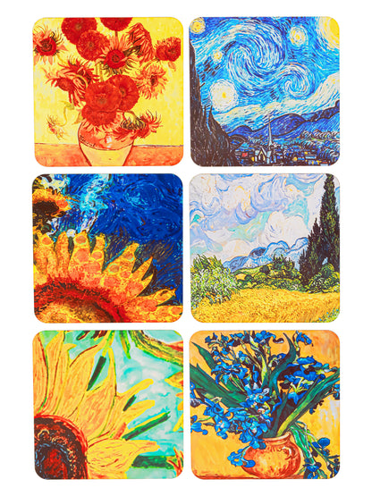 Vangogh Art-Set Of 6 Wooden Coaster
