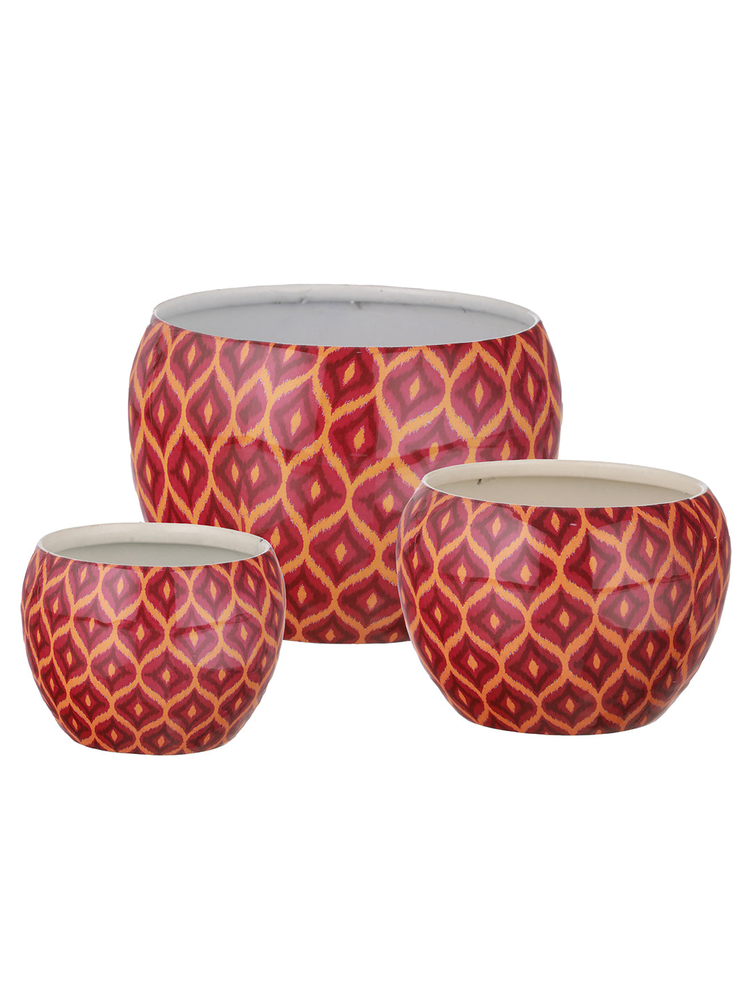 Meenakari Ethnic Handcrafted Planter - Set Of Three