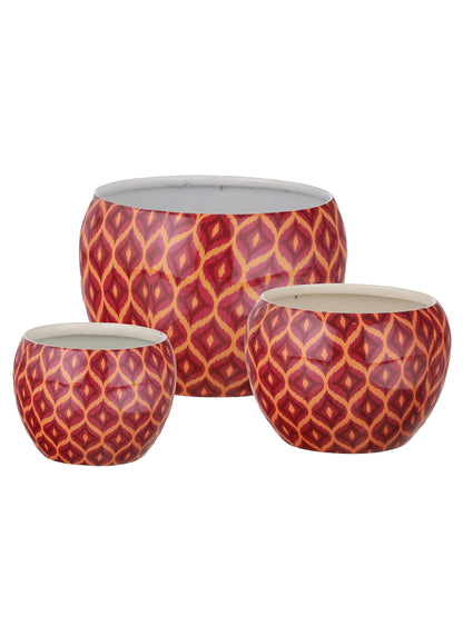 Meenakari Ethnic Handcrafted Planter - Set Of Three