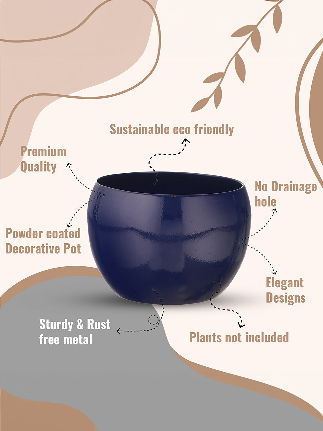 Ivera Dune Planter (Blue) - Set Of Three