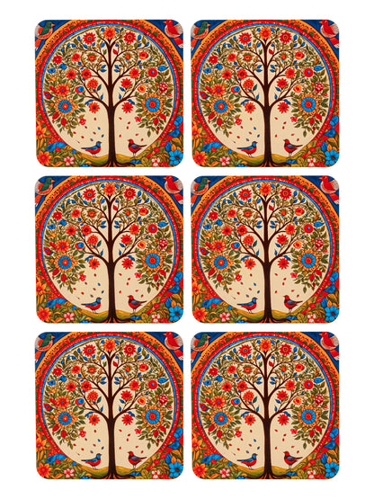 The beauty of nature-Set Of 6 Wooden Coaster