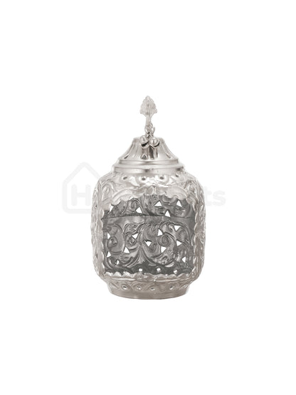 DivineNest Antique Silver Diya (set of 2)