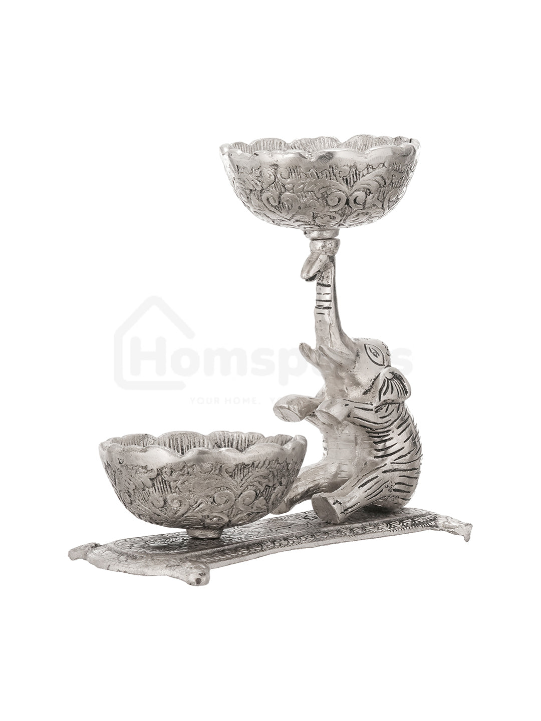 Antique German Silver Elephant Glow & Serve Bowl