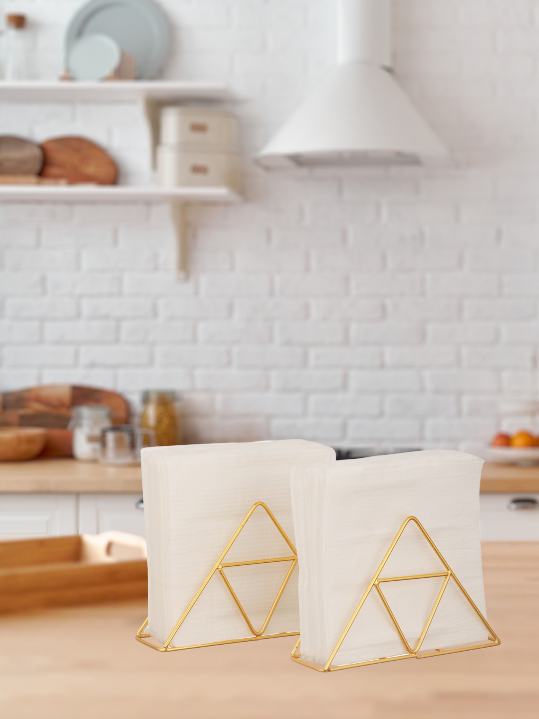 Trio Trail Napkin Holder (Gold) - Set Of Two