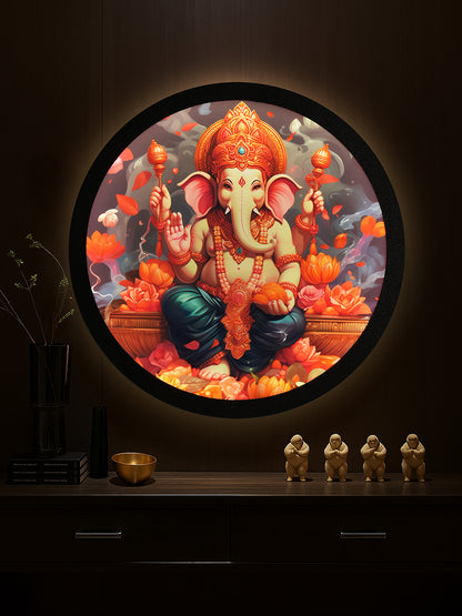 Ganpati Radiance MDF  Wall Light Décor