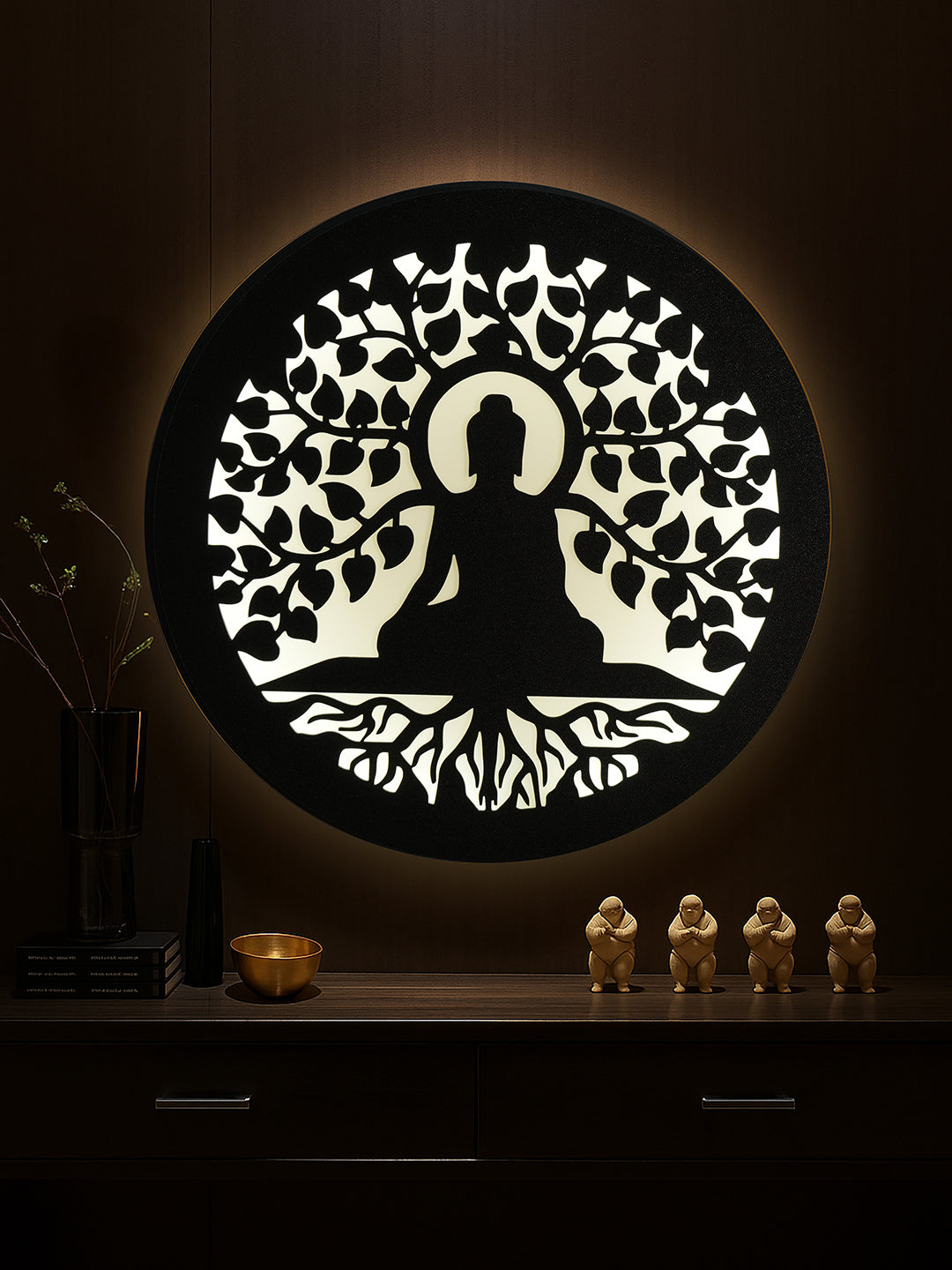 CalmVibe Buddha Glow Wall Art