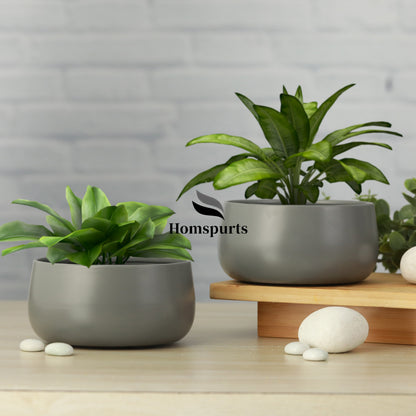 Helena Hue Planter (Grey) - Set Of Two