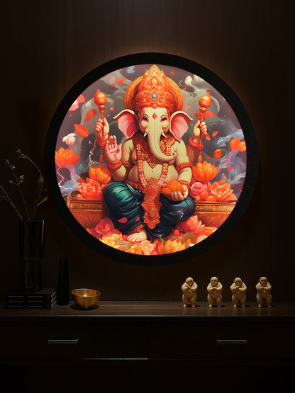 Ganpati Radiance MDF  Wall Light Décor
