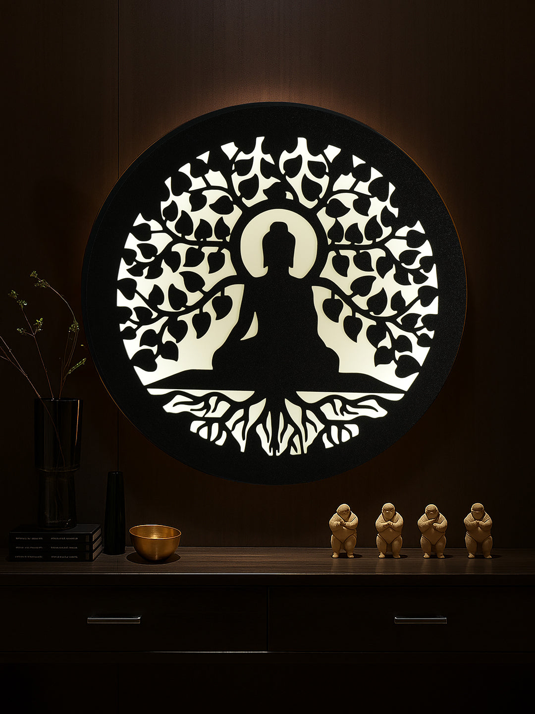 CalmVibe Buddha Glow Wall Art