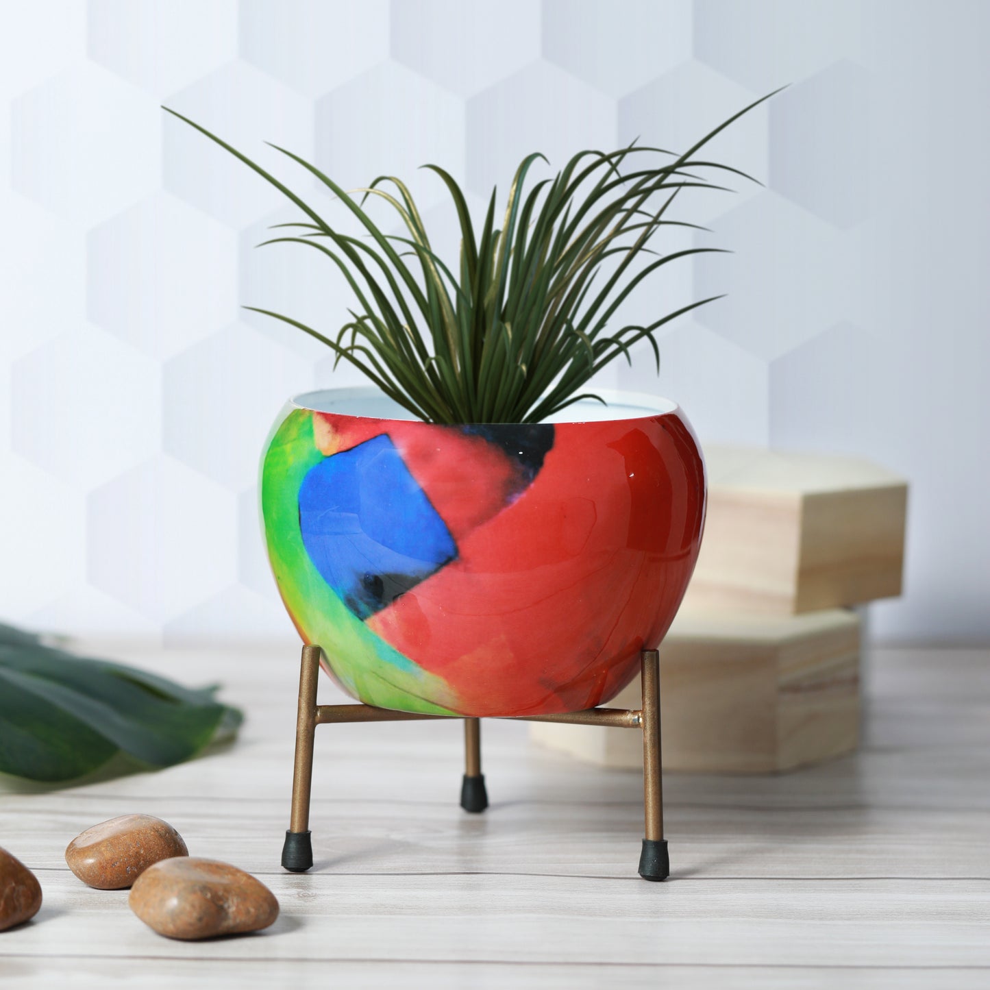Omaro Ethnic Handcrafted Planter With Stand