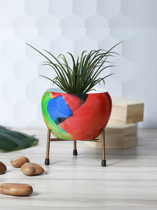 Omaro Ethnic Handcrafted Planter With Stand