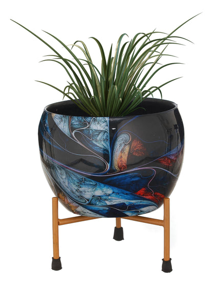Glaze Glam Handcrafted Planter With Stand