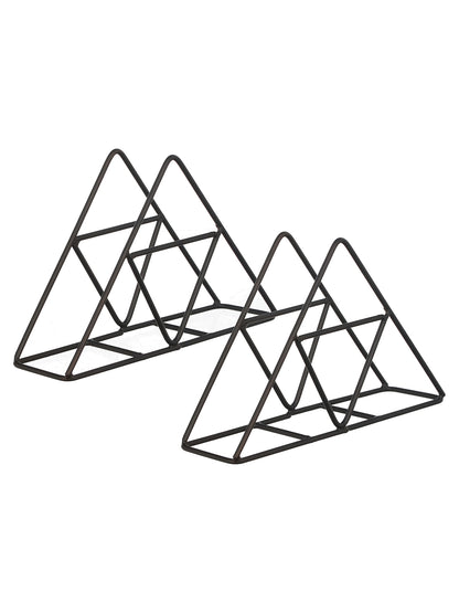 Trio Trail Napkin Holder (Black) - Set Of Two
