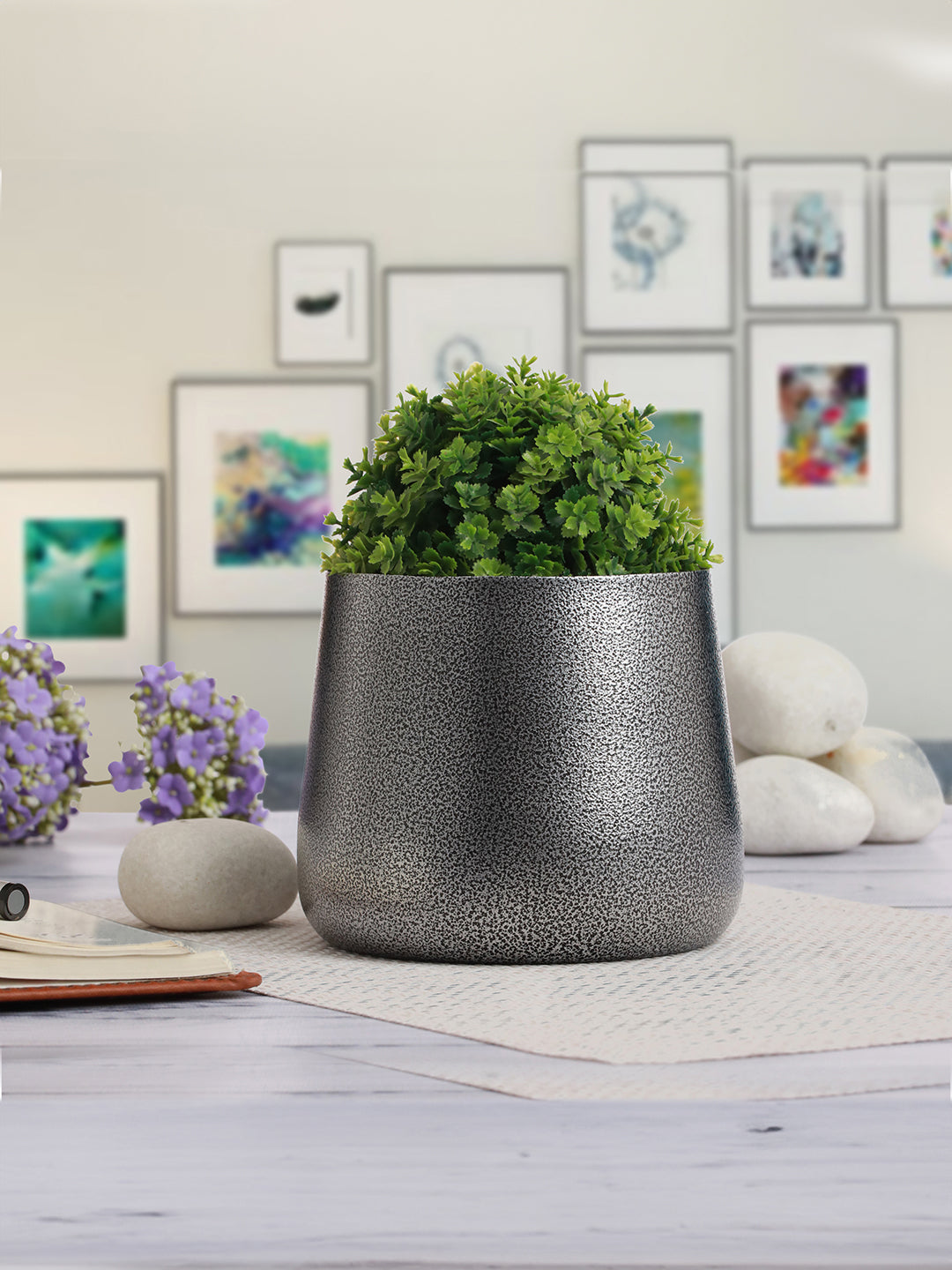 Nita Handcrafted Planter - Silver