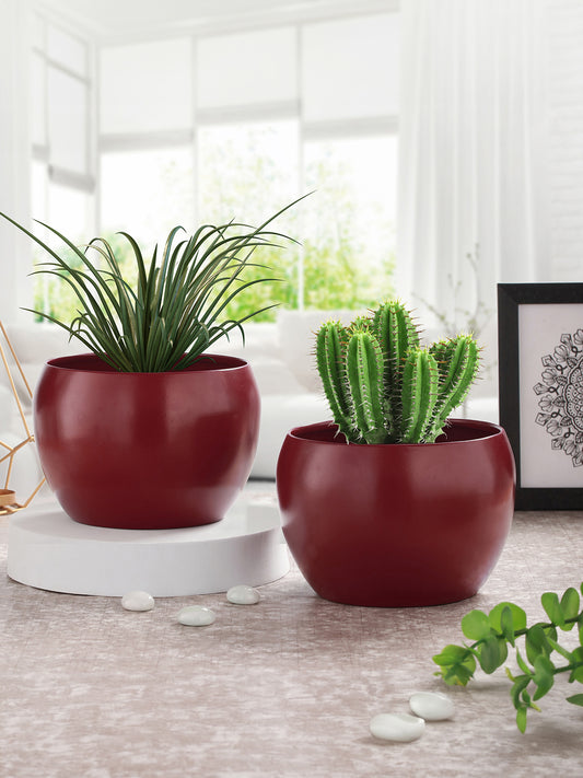 Marsha Miro Planter (Red) - Set Of Two