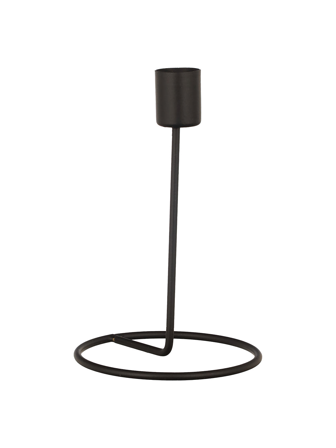 Crafted Gleam Tea Light candle holder-Set of 4, Black