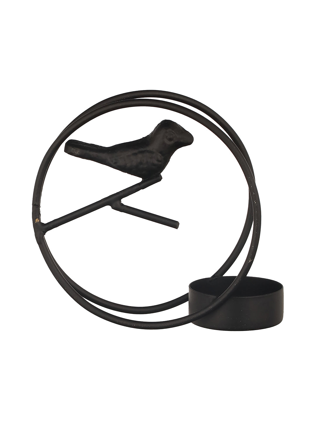 Glow Nest Tea Light candle holder-Set of 4, Black