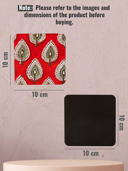 Paisley-Set Of 6 Wooden Coaster